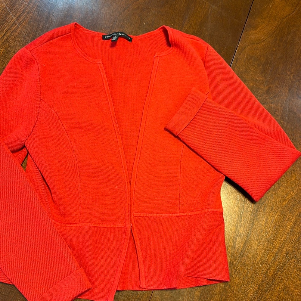 WHBM size M red cardigan